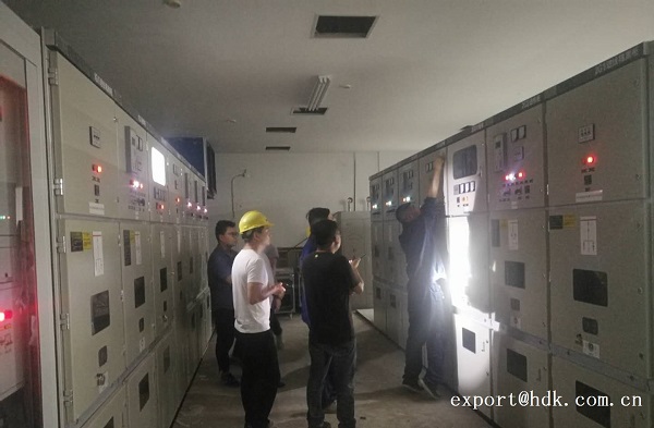 Zhebao Electrical after sales at Hospital switchgear construction site