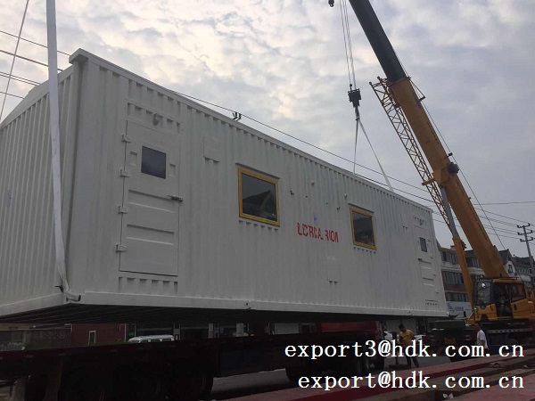 container type substation including MV LV switchgear, power distribution transformer etc., are delivering to Africa